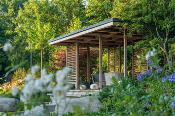 A teahouse in a two-acre garden in North London