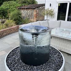 The Volute™, A mesmerising and seldom seen effect of nature, the driving force of a Vortex captured and displayed. This water feature is alive as the vortex pulses behind a shimmering wave of water. Self contained design, delivered to site.