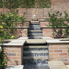 A rose garden created for Wynyard Hall. A number of water features including rills, pools with fountains and spillways. The system incorporates balancing tanks and plant rooms to ensure crystal clear water for the garden that's open to the public.