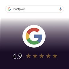 PlantGrow boasts a google review of 4.9 out of 5!