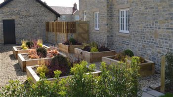 New build kitchen garden, (part of a larger scheme), Somerset