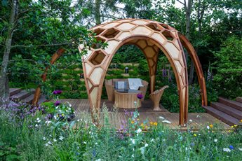 The Meta Garden, sponsored by Meta on Main Avenue Chelsea Flower Show 2022. This garden was awarded a Gold medal.