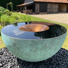 Our Specular Water Sculpture. A high quality self contained water feature, complete with everything you need. We deliver to site ready for a landscaper to install. With a choice of bronze finishes and an ever cleaning mirror surface.